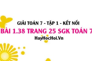 Giải bài 1.38 trang 25 Toán 7 Tập 1 SGK Kết nối tri thức